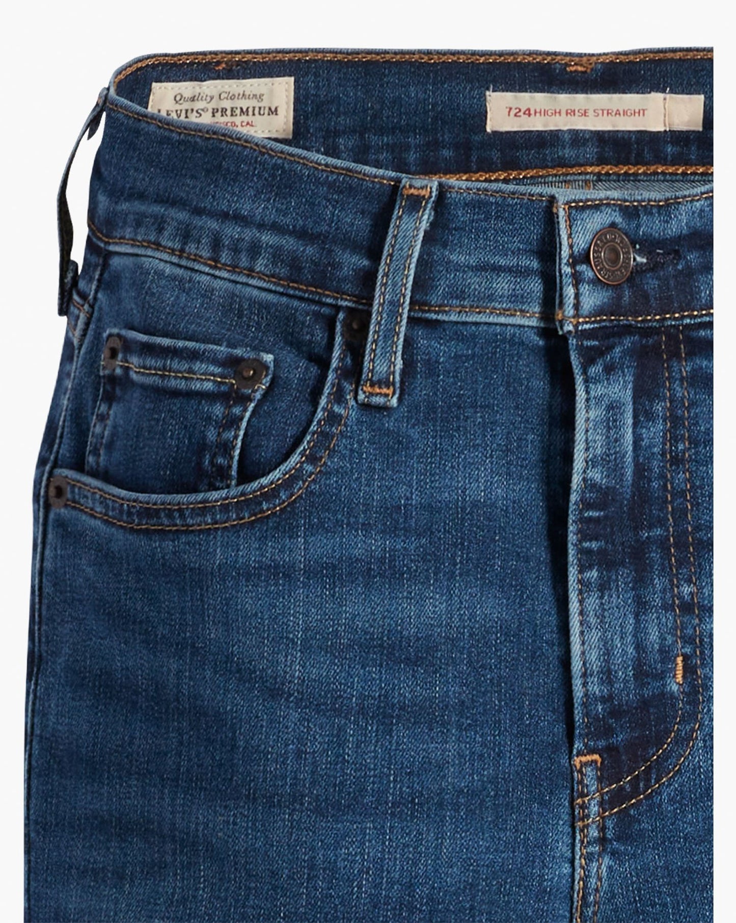 Levi's® 724 HIGH-RISE SLIM STRAIGHT - Blue Wave Dark