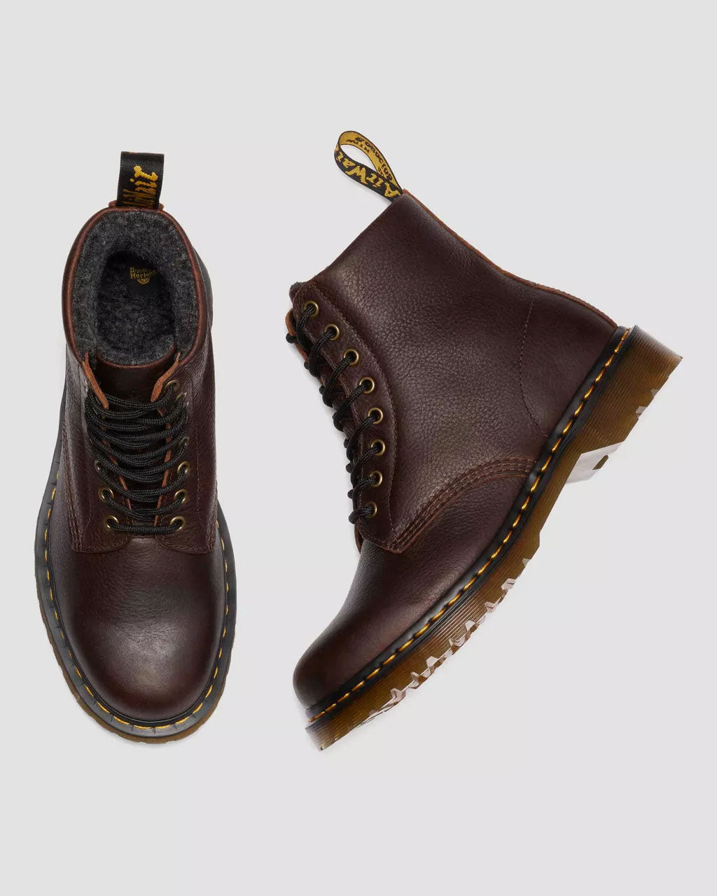 Dr Martens - 1460 PASCAL WL - Dark Brown/Grizzly Leder