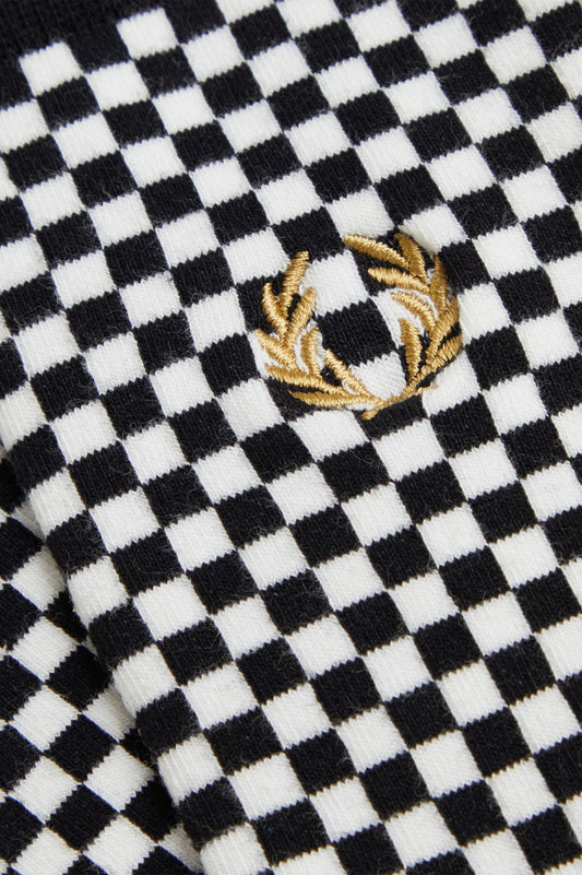 Fred Perry - MICRO CHEQUERBOARD SOCKS - Black