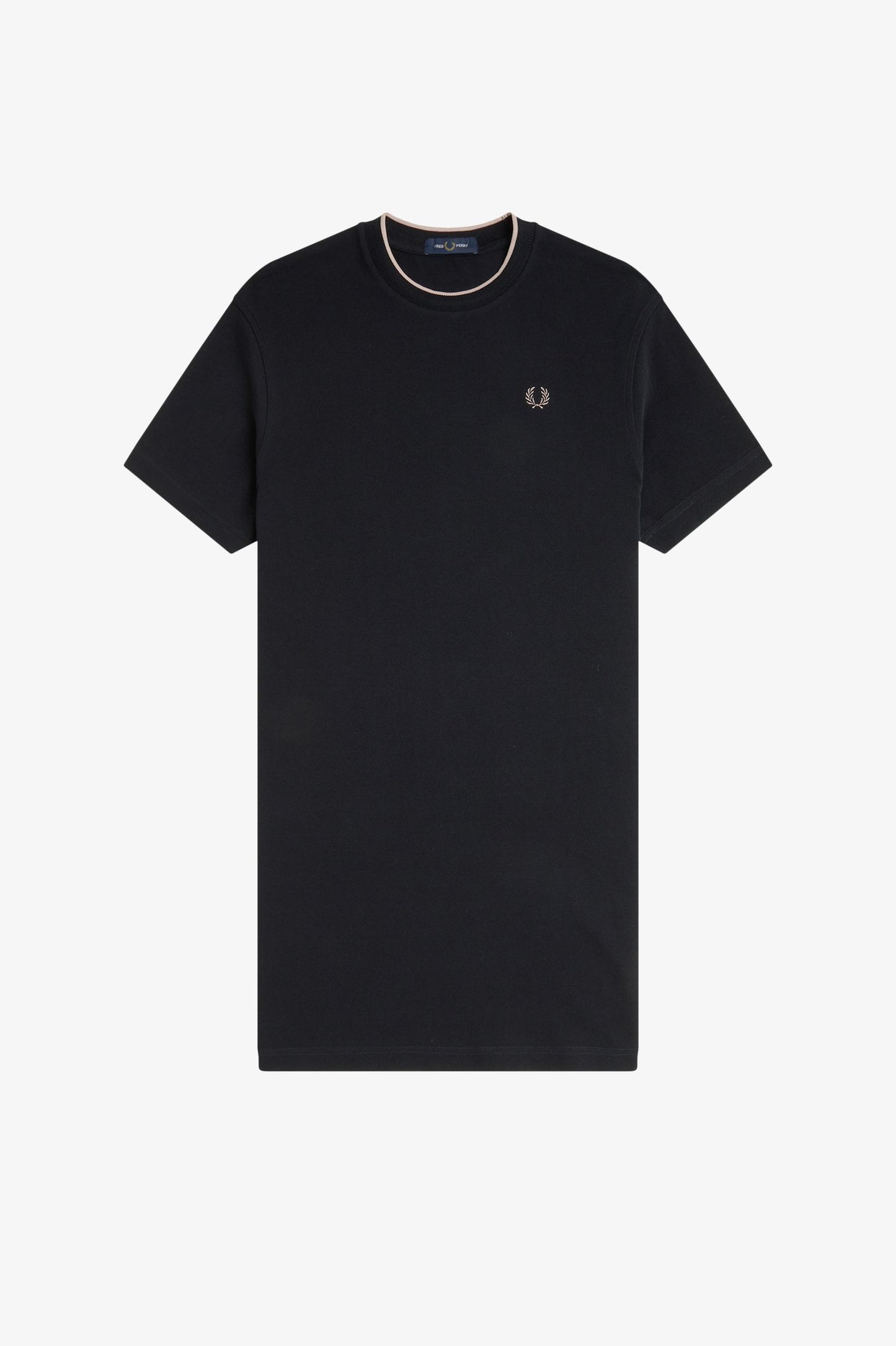 Fred Perry - TIPPED PIQUE T-SHIRT DRESS - Black