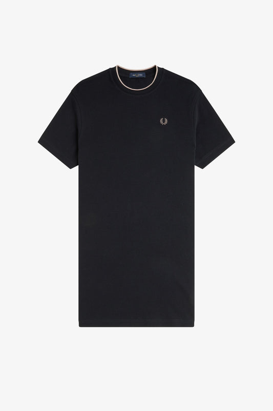 Fred Perry - TIPPED PIQUE T-SHIRT DRESS - Black