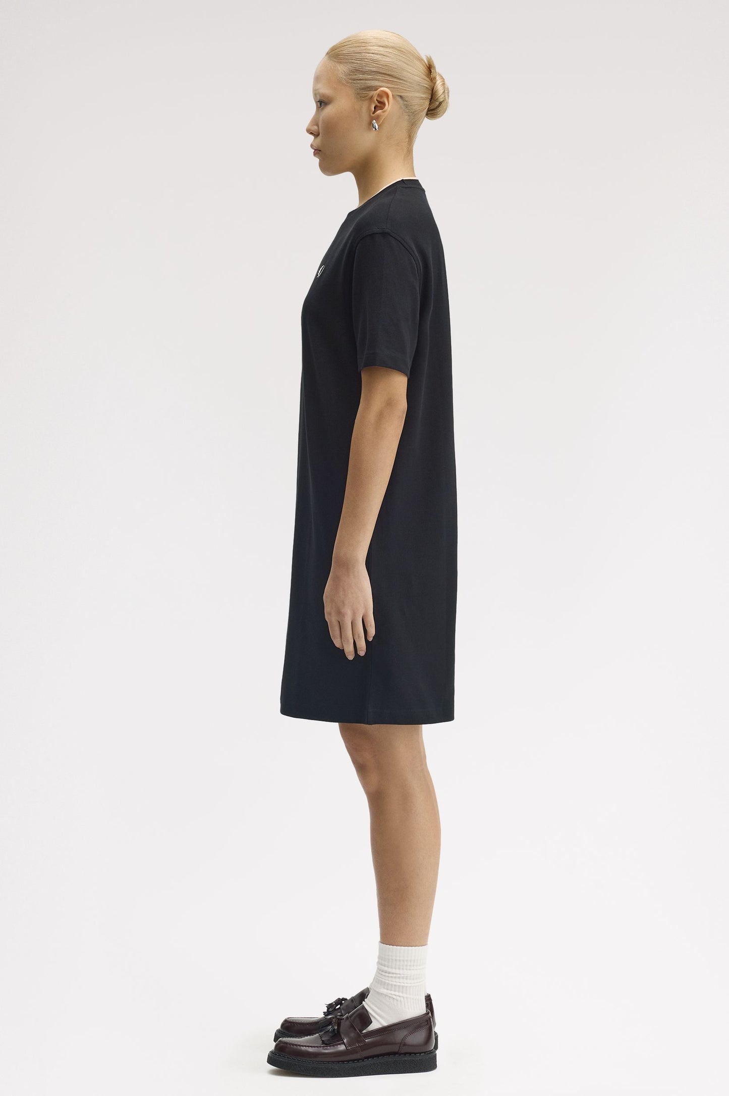 Fred Perry - TIPPED PIQUE T-SHIRT DRESS - Black