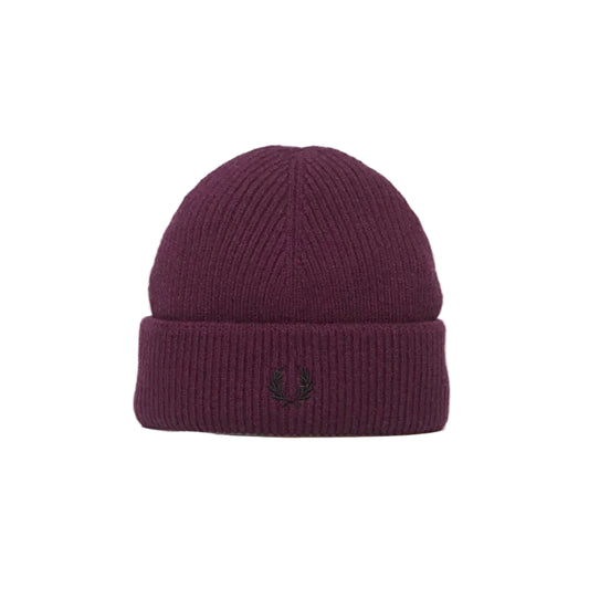 Fred Perry_Classic Wool Beanie_ C3306_Plum