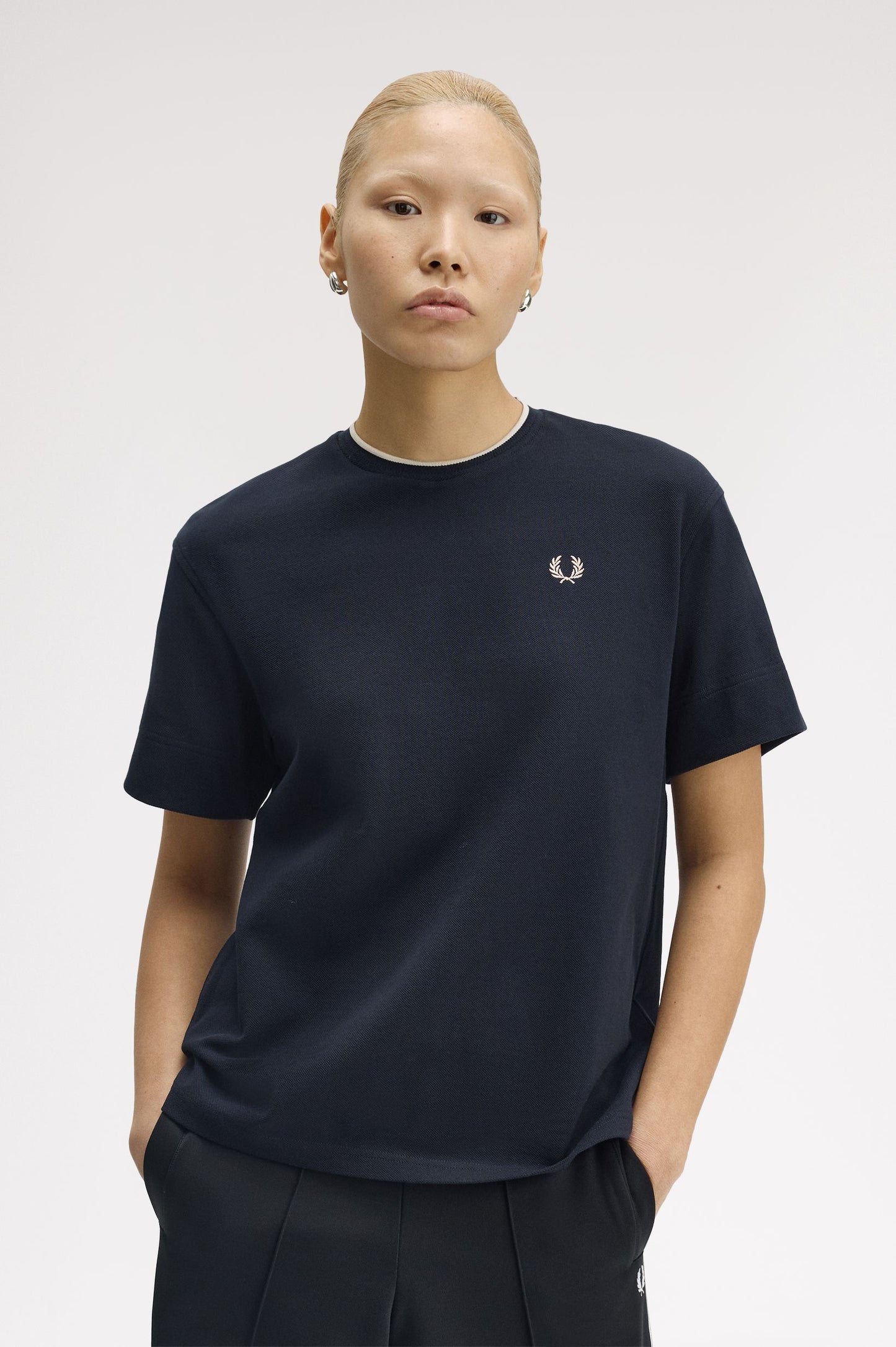 Fred Perry - TIPPED PIQUE T-SHIRT - Navy