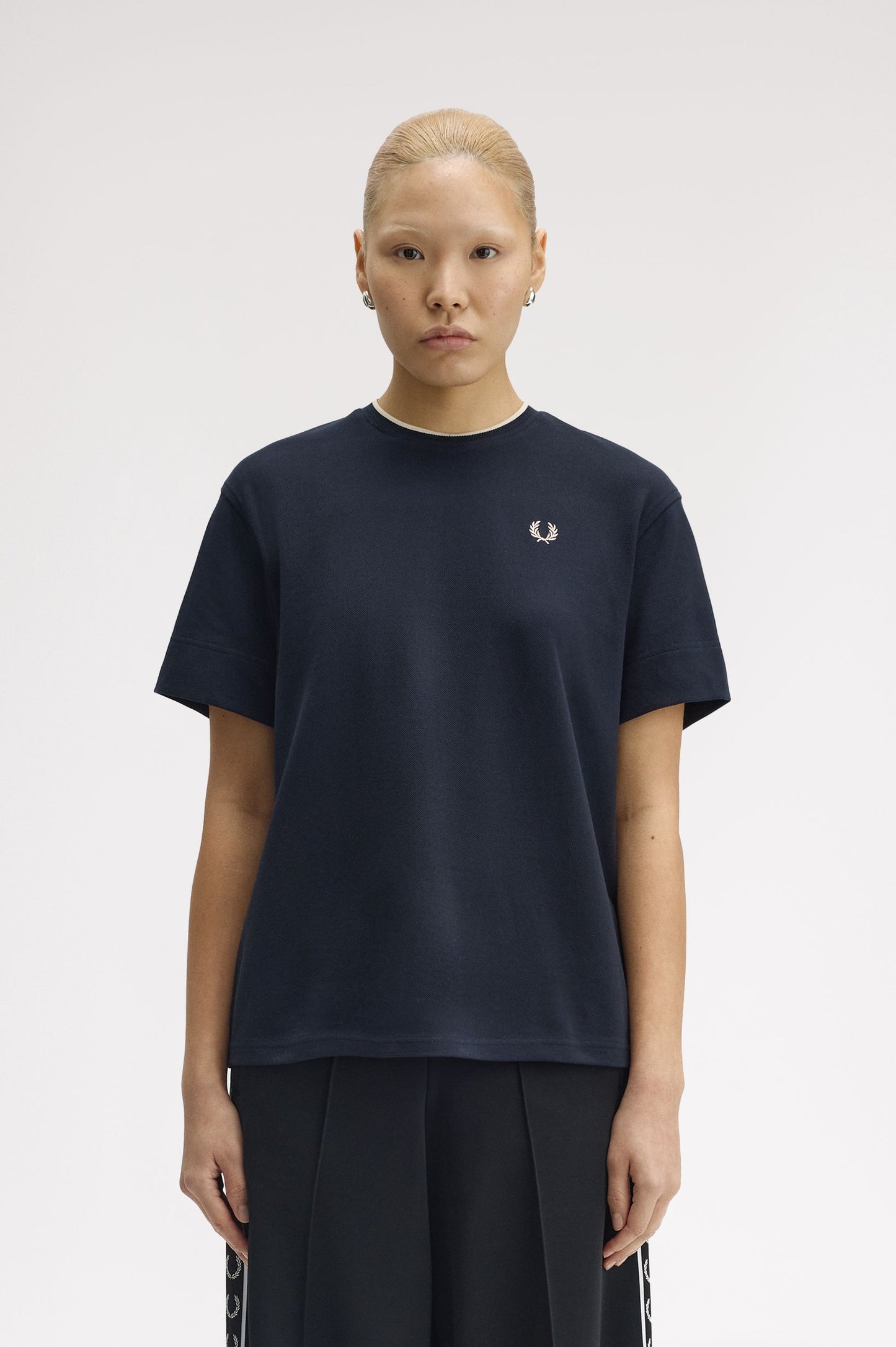 Fred Perry - TIPPED PIQUE T-SHIRT - Navy