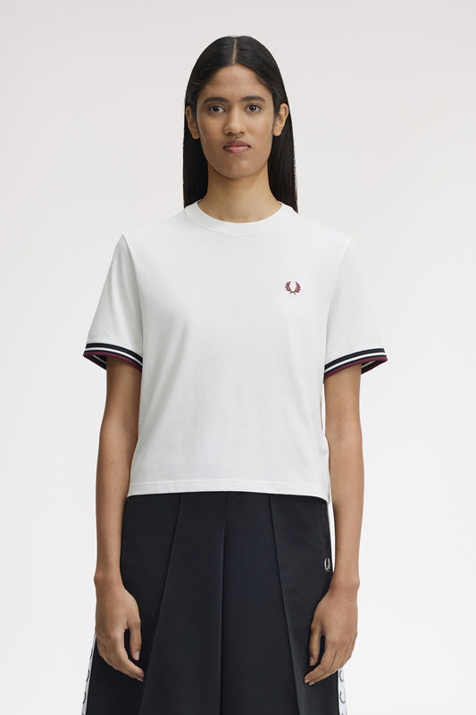 Fred Perry - TIPPED T-SHIRT (WOMEN) - Snow White