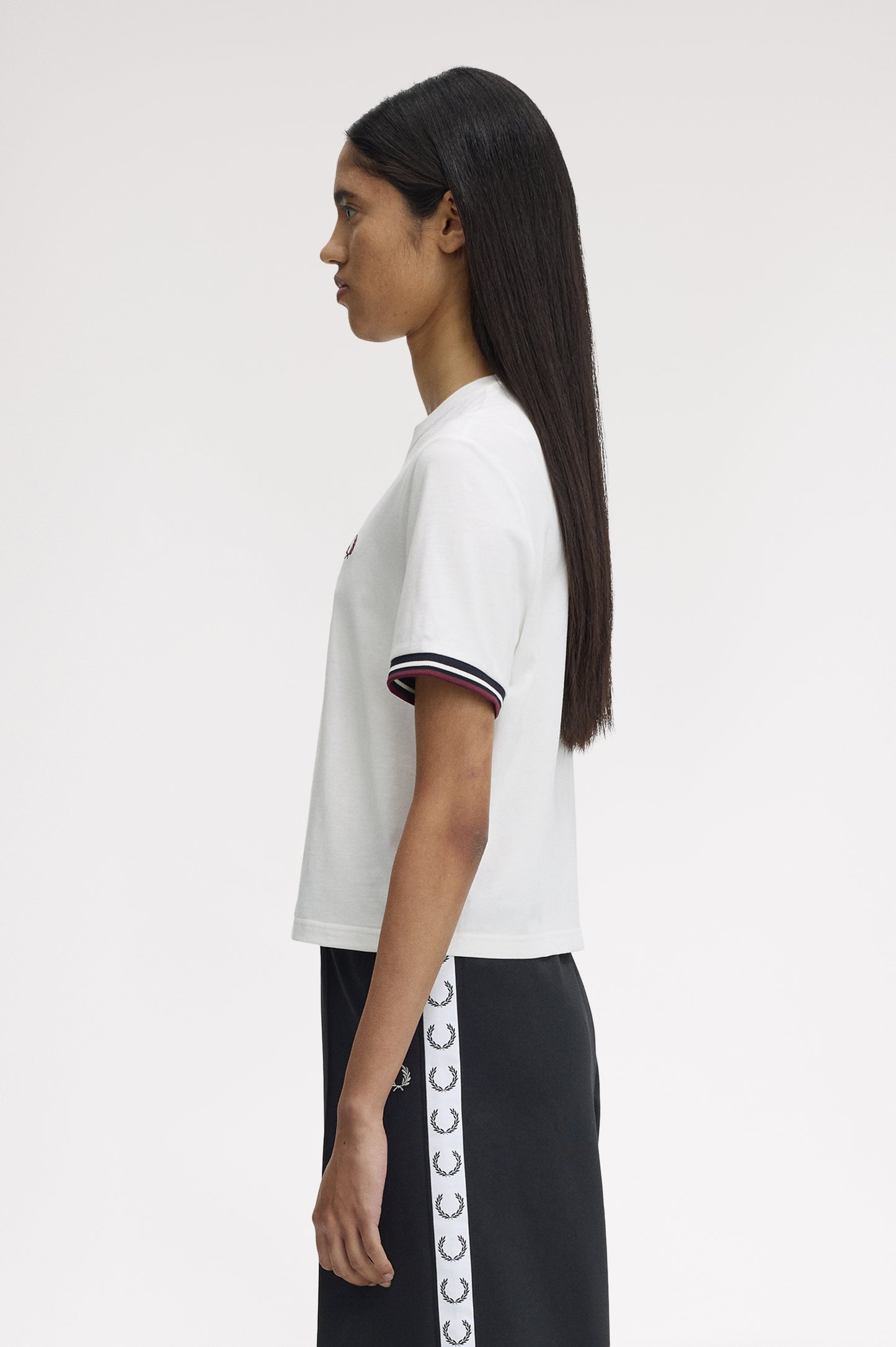 Fred Perry - TIPPED T-SHIRT (WOMEN) - Snow White