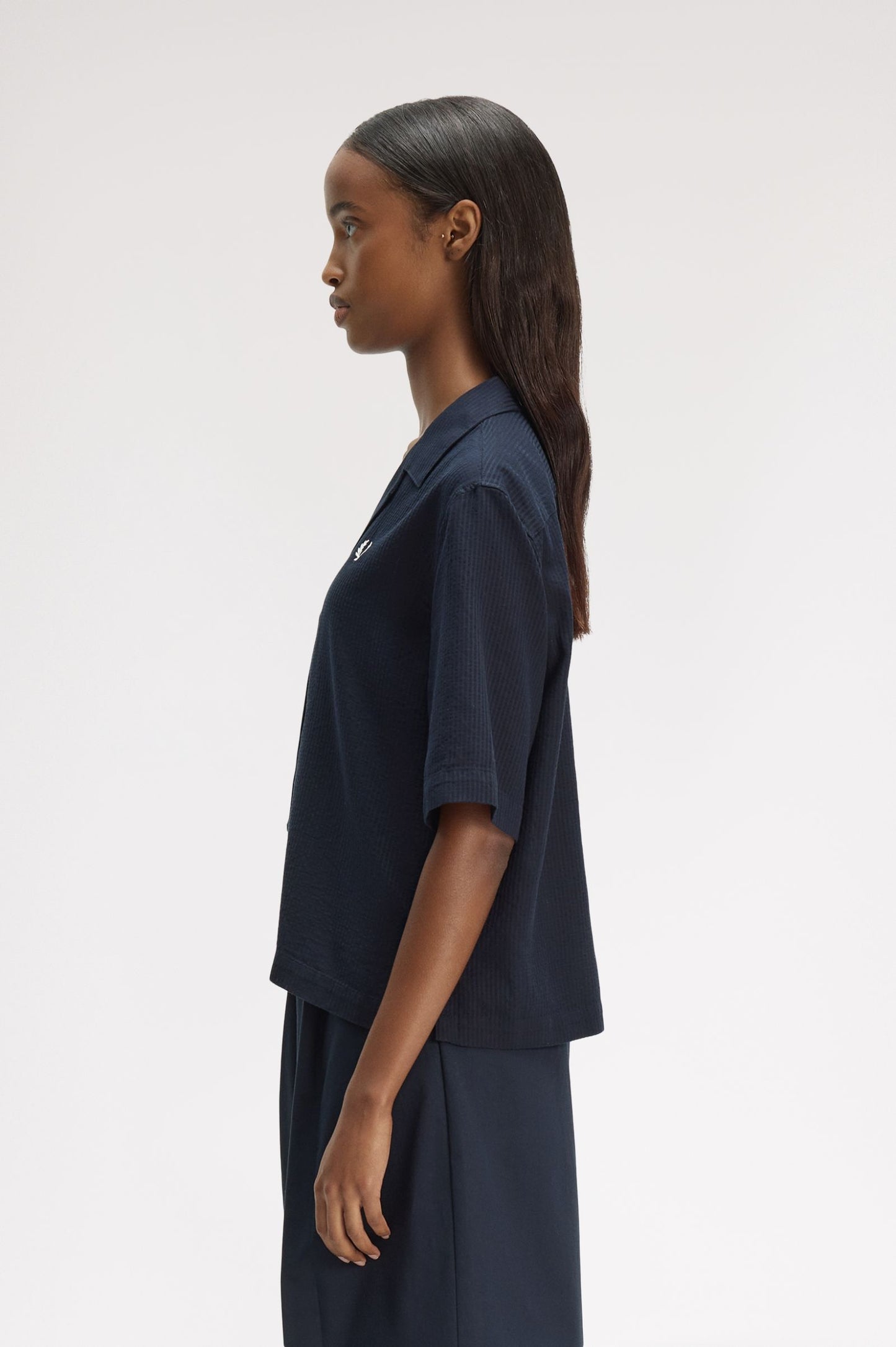 Fred Perry - SHEER STRIPE SHIRT - Navy