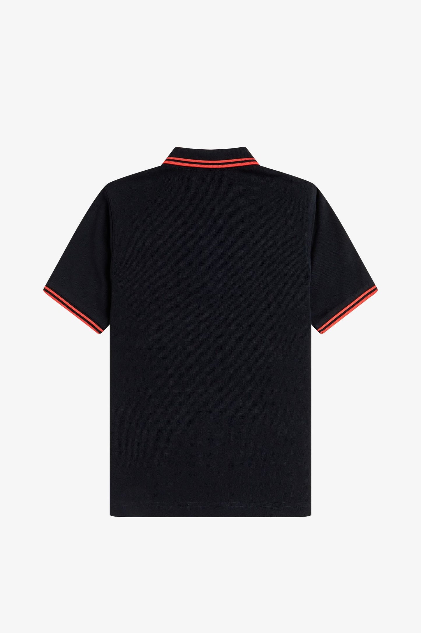 Fred Perry - W' TWIN TIPPED POLO SHIRT - Black/Flamingo Tan
