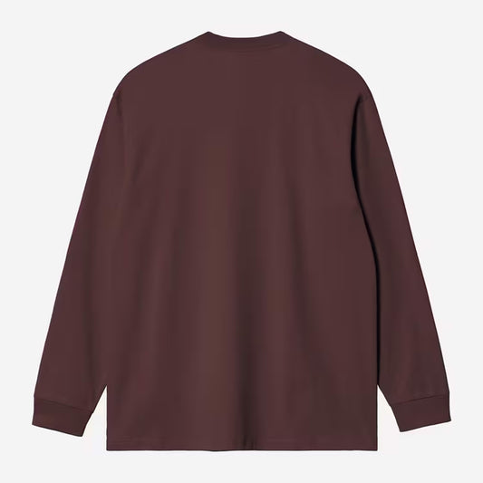 Carhartt WIP - L/S CHASE T-SHIRT - Palisander/Gold