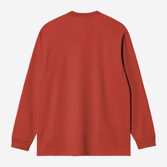 Carhartt WIP - L/S AMERICAN SCRIPT - Oxide Red