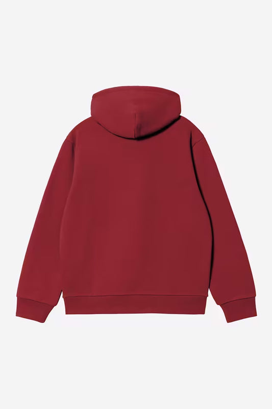 Carhartt WIP - HOODED CARHARTT SWEAT -  Scarlet/Graphite