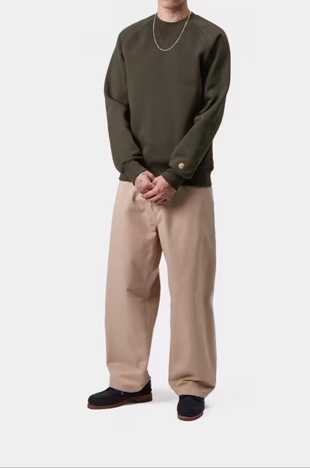 Carhartt WIP - CHASE SWEAT - Olive/Gold