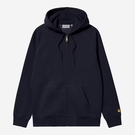 Carhartt WIP -  HOODED CHASE JACKET - Dark Navy/Gold