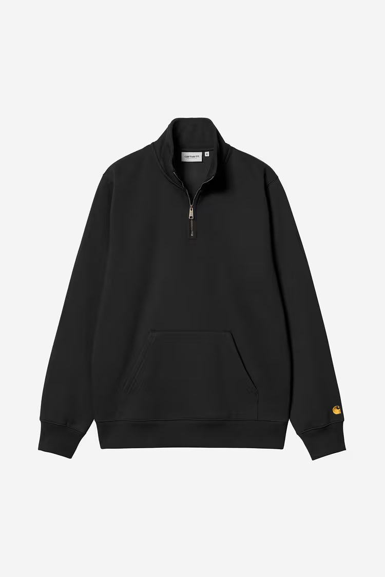 Carhartt WIP - CHASE NECK ZIP SWEATSHIRT - Black/Gold