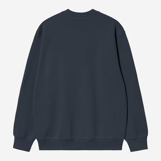 Carhartt WIP - SCRIPT EMBROIDERY SWEATSHIRT - Deep Night/White