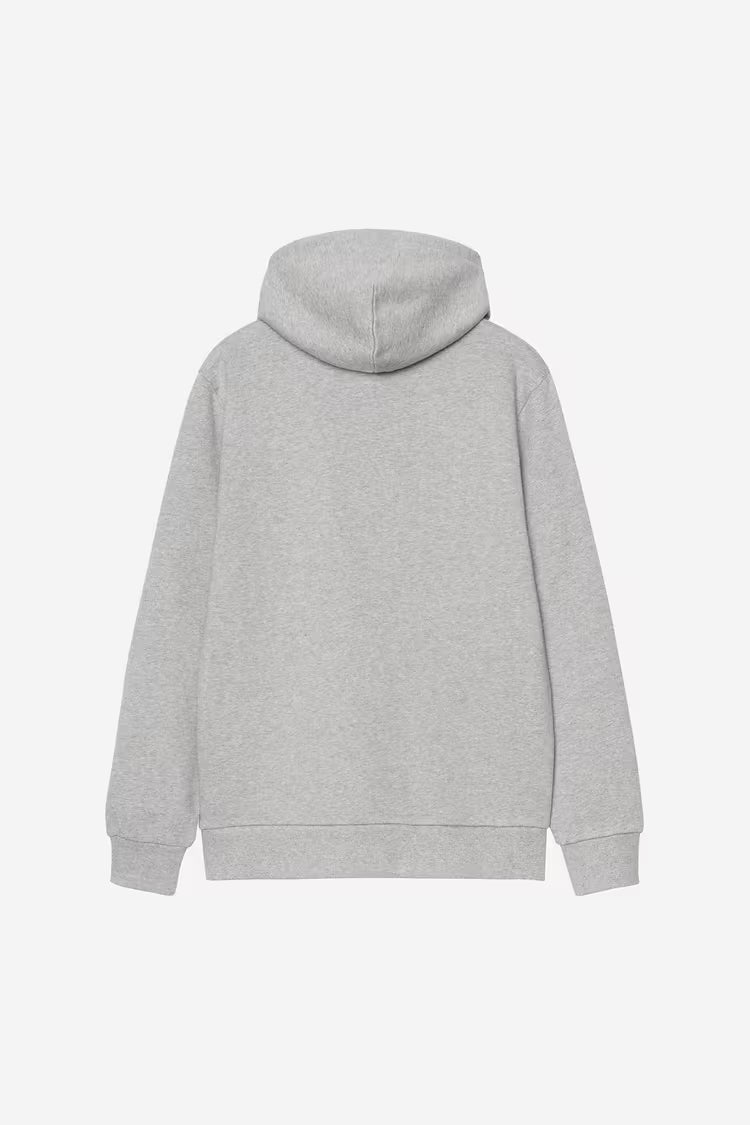 Carhartt WIP - HOODED SCRIPT EMBROIDERY SWEATSHIRT - Grey Heather / White