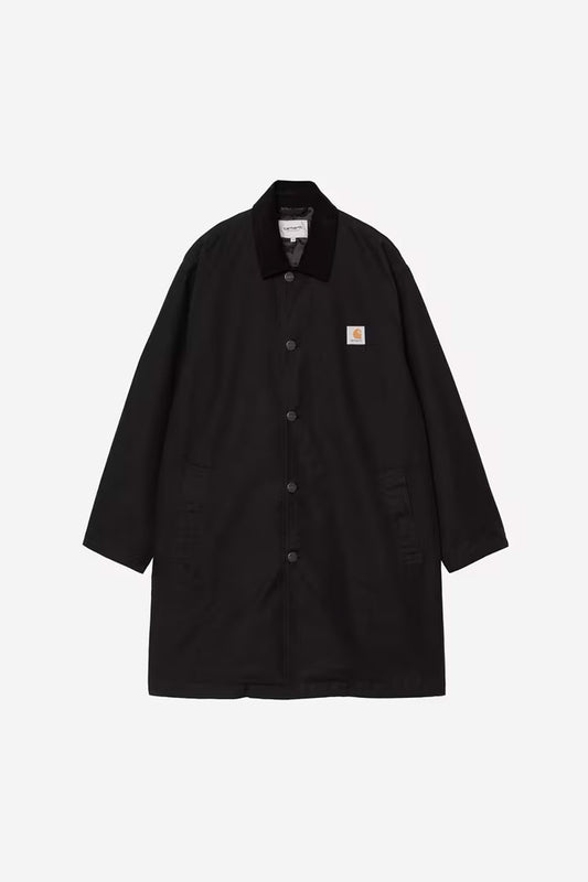 Carhartt WIP - WEBSTER COAT - Black / Black Rinsed