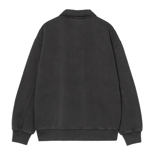Carhartt WIP - HALF ZIP DETROIT SWEATSHIRT- Black (stone washed)
