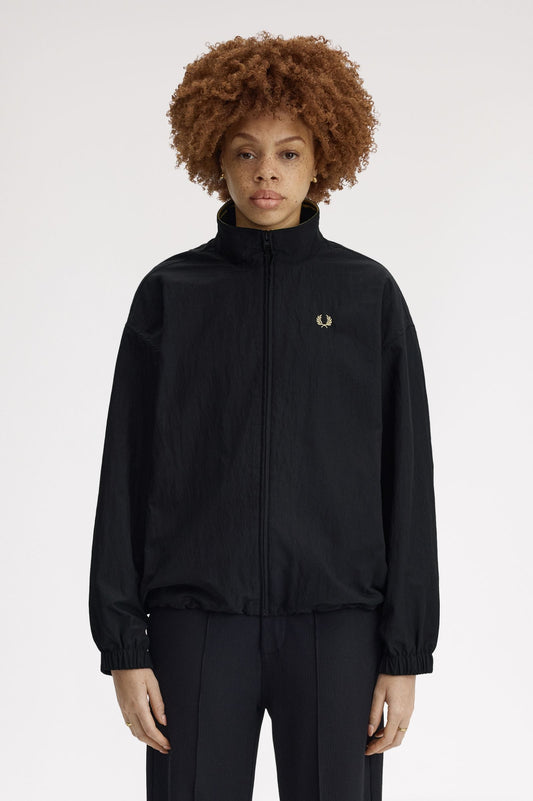Fred Perry - ZIP THROUGH JACKET - Black/Champagne