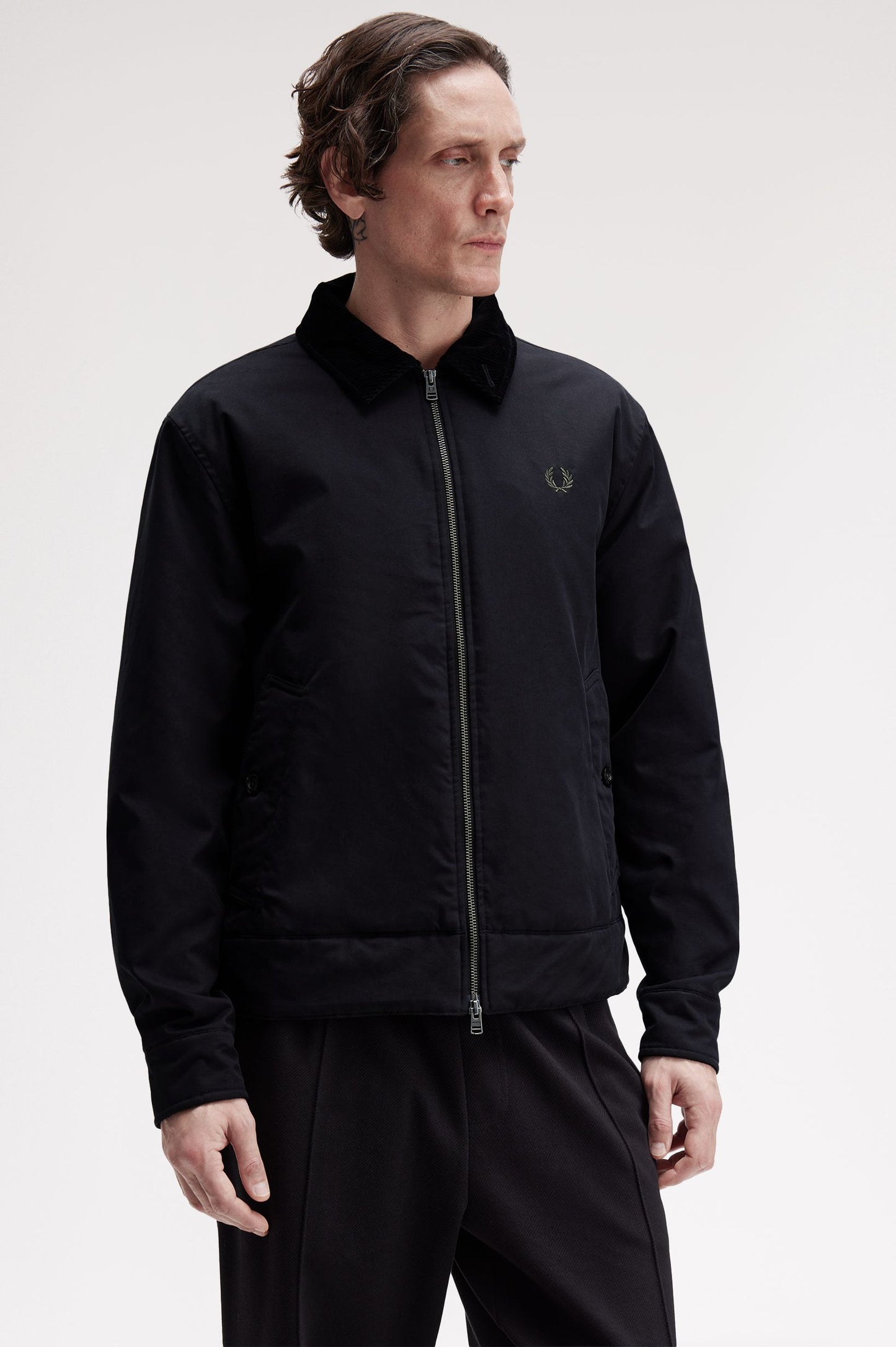Fred Perry - COTTON CABAN JACKET - Black