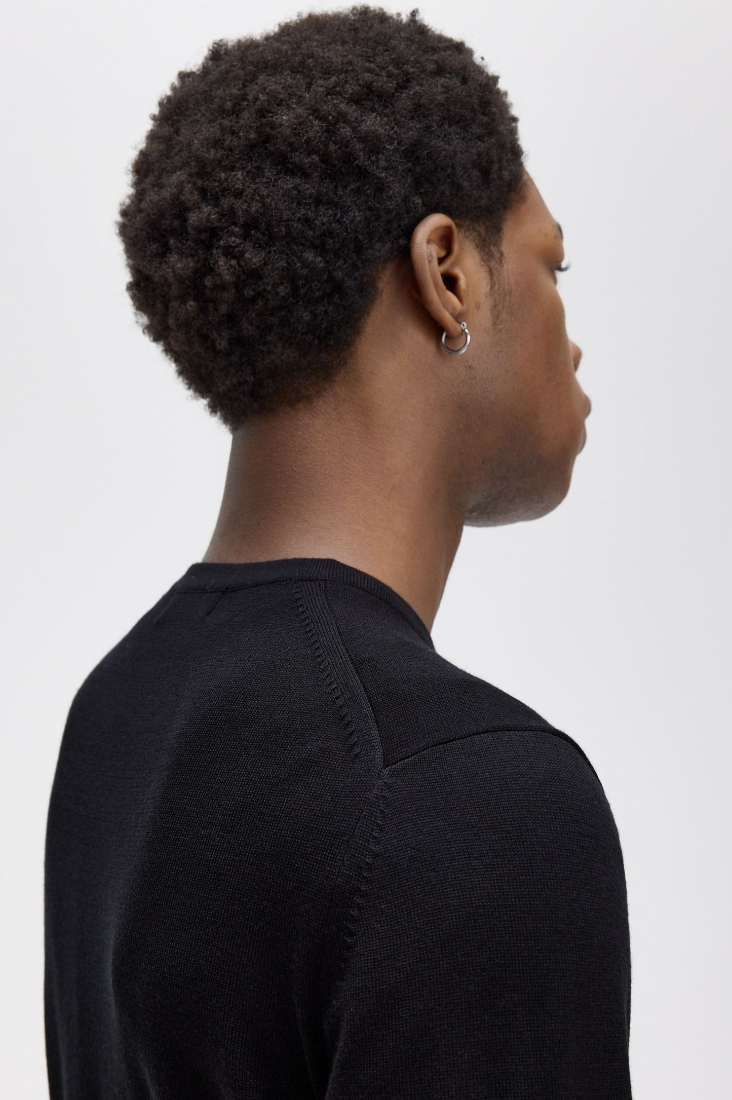Fred Perry - CLASSIC CREW NECK JUMPER - Black