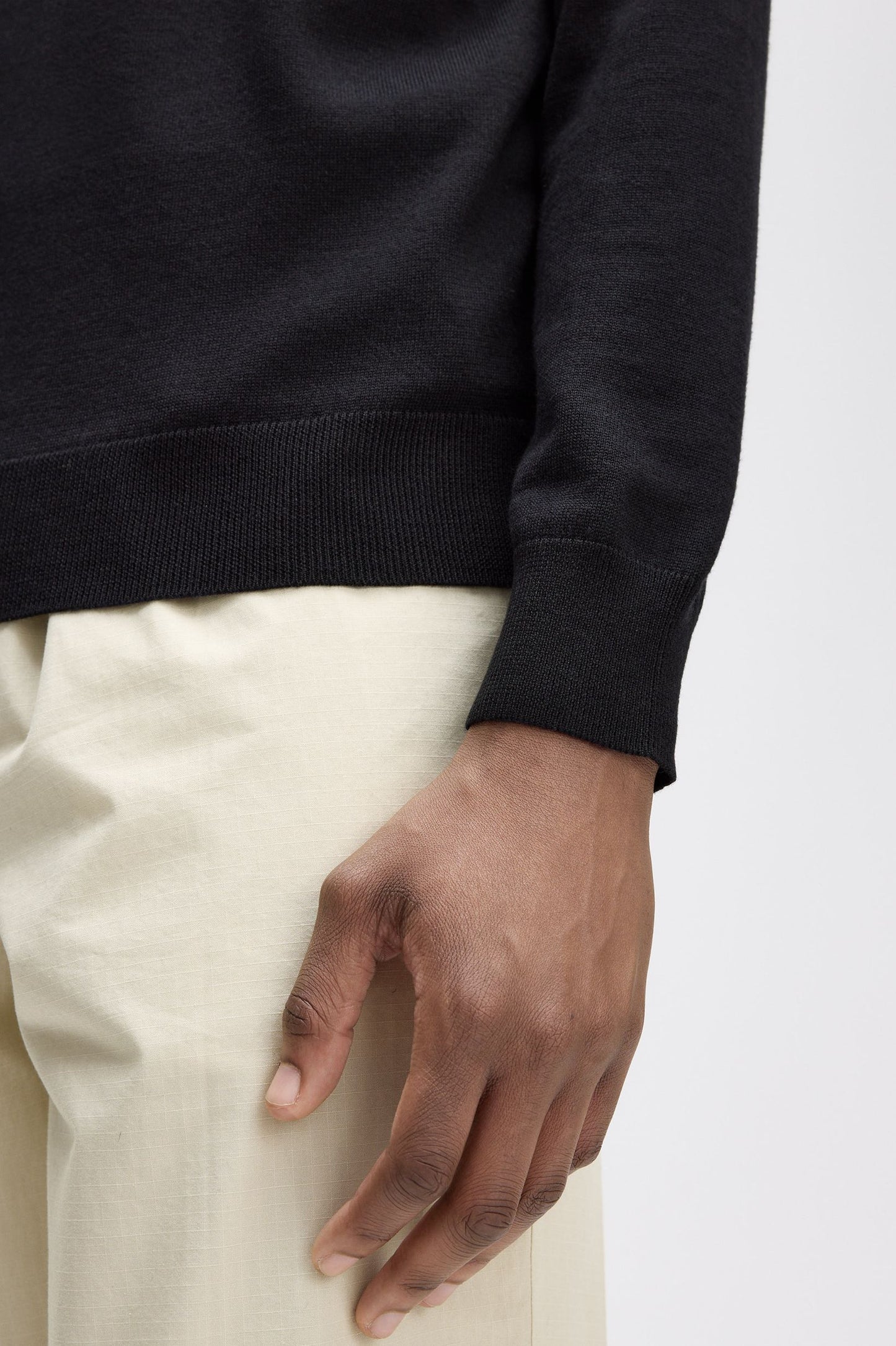 Fred Perry - CLASSIC CREW NECK JUMPER - Black