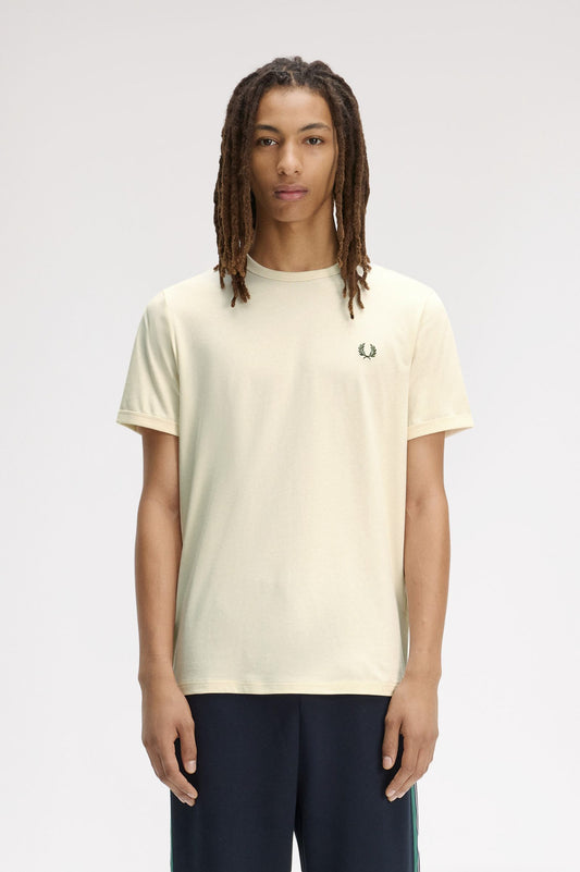 Fred Perry - RINGER T-SHIRT - Ecru