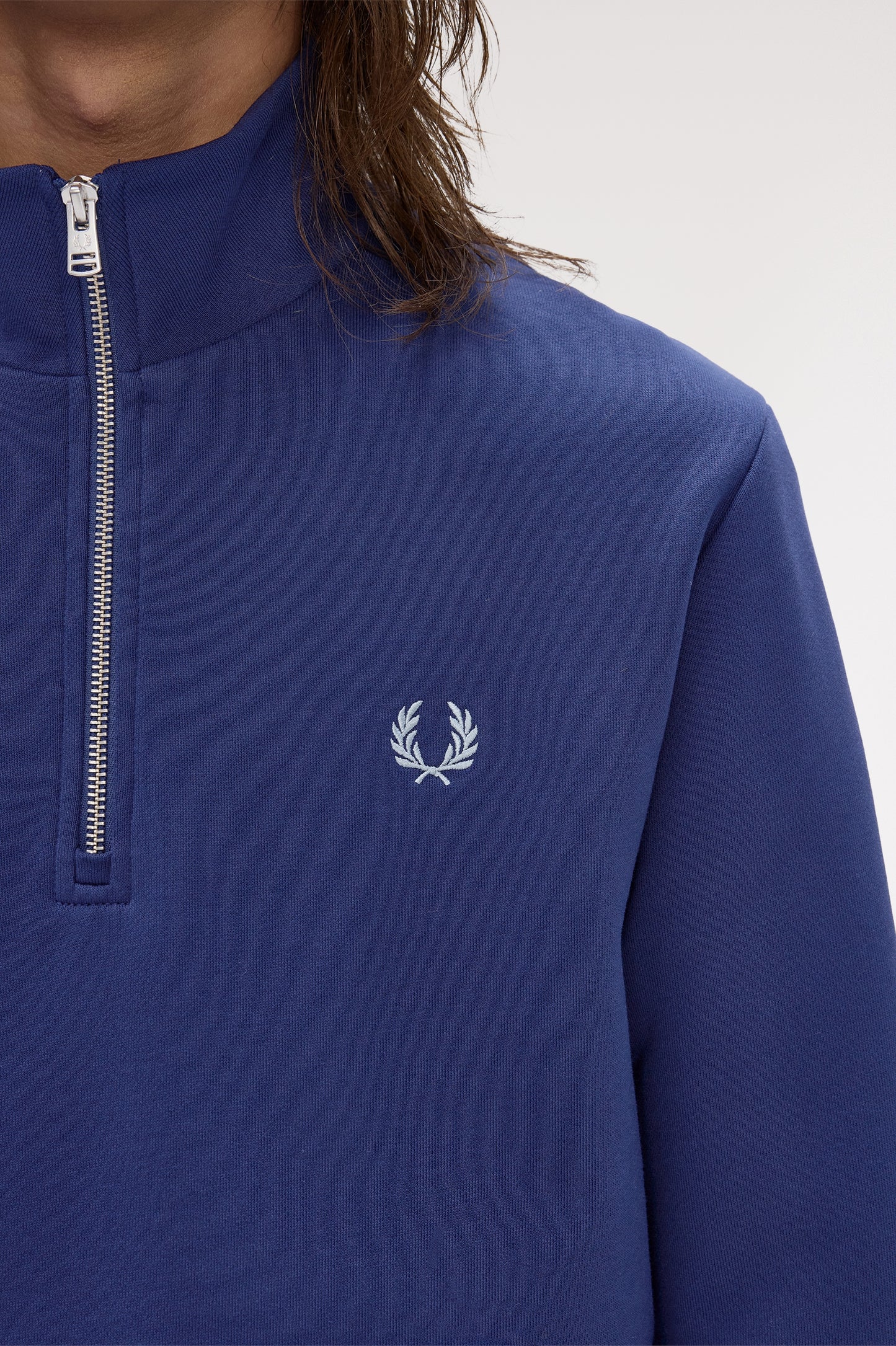 Fred Perry - HALF ZIP SWEATSHIRT - Frenchnavy/Champions Gold/Stockport Blue