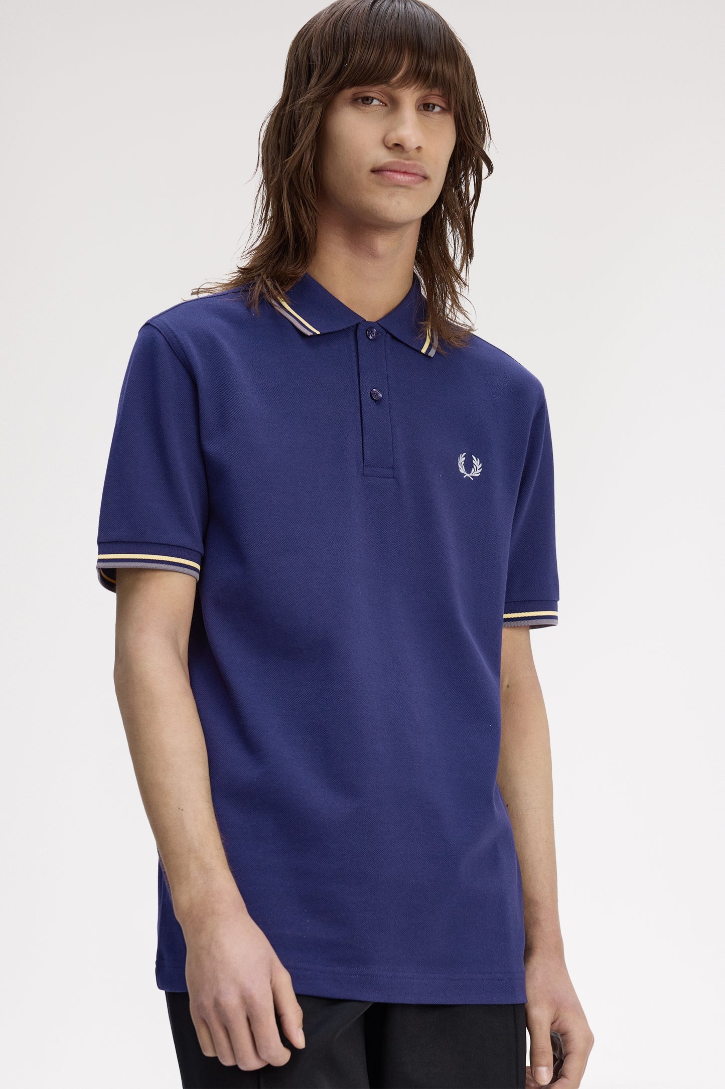 Fred Perry - TWIN TIPPED POLO SHIRT - Frenchnavy/Champions Gold/Stockport Blue
