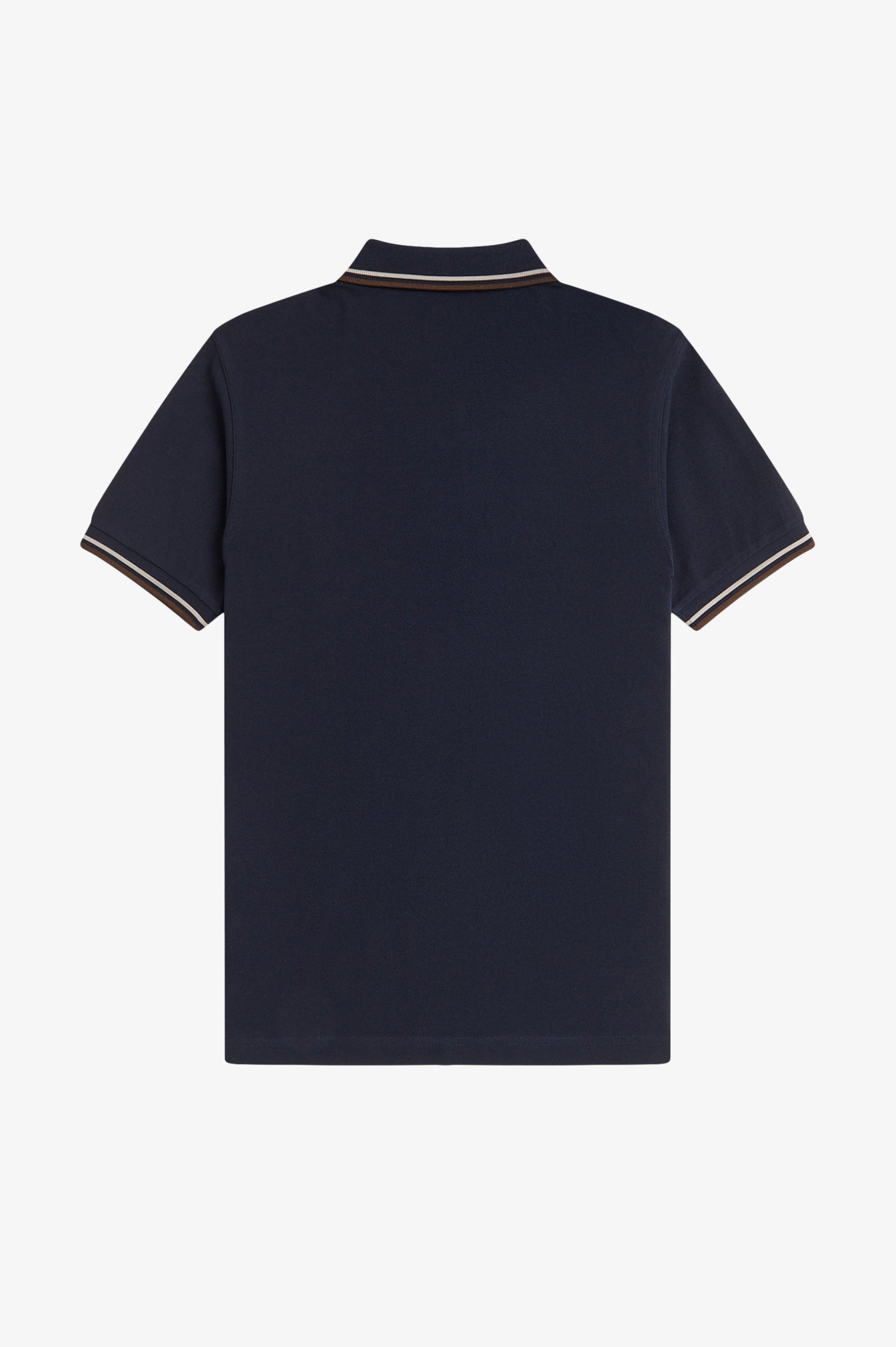 Fred Perry - TWIN TIPPED POLO SHIRT - Navy/Warm Oat/ Burnt Tobacco