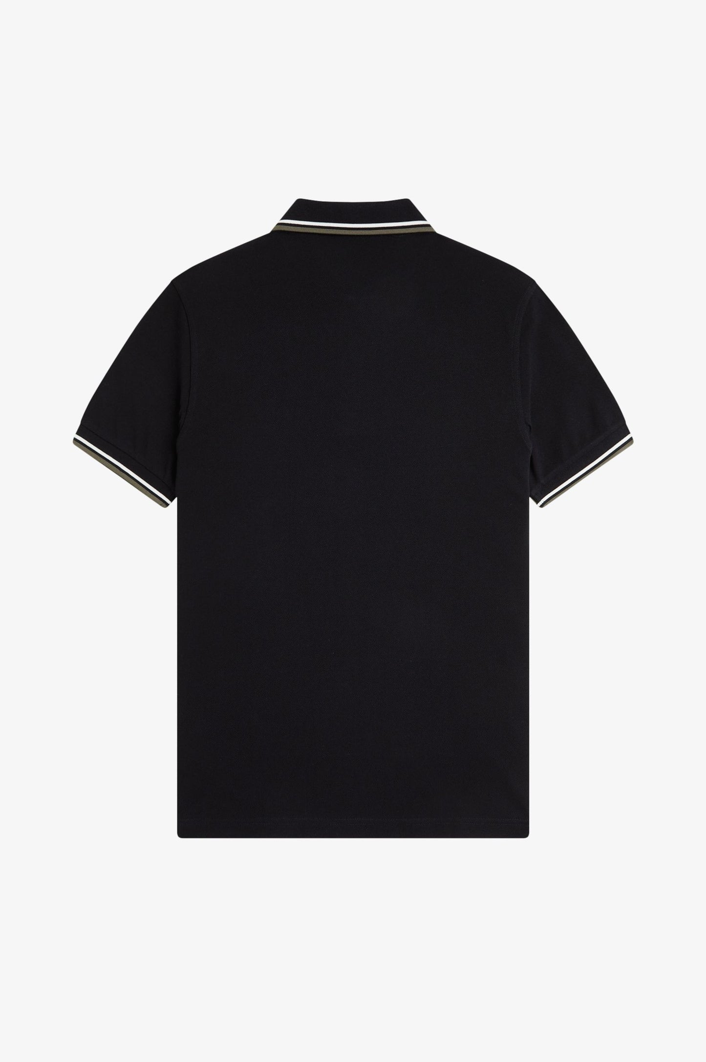 Fred Perry - TWIN TIPPED POLO SHIRT - Black/ Ecru/ Laurel Wreath Green