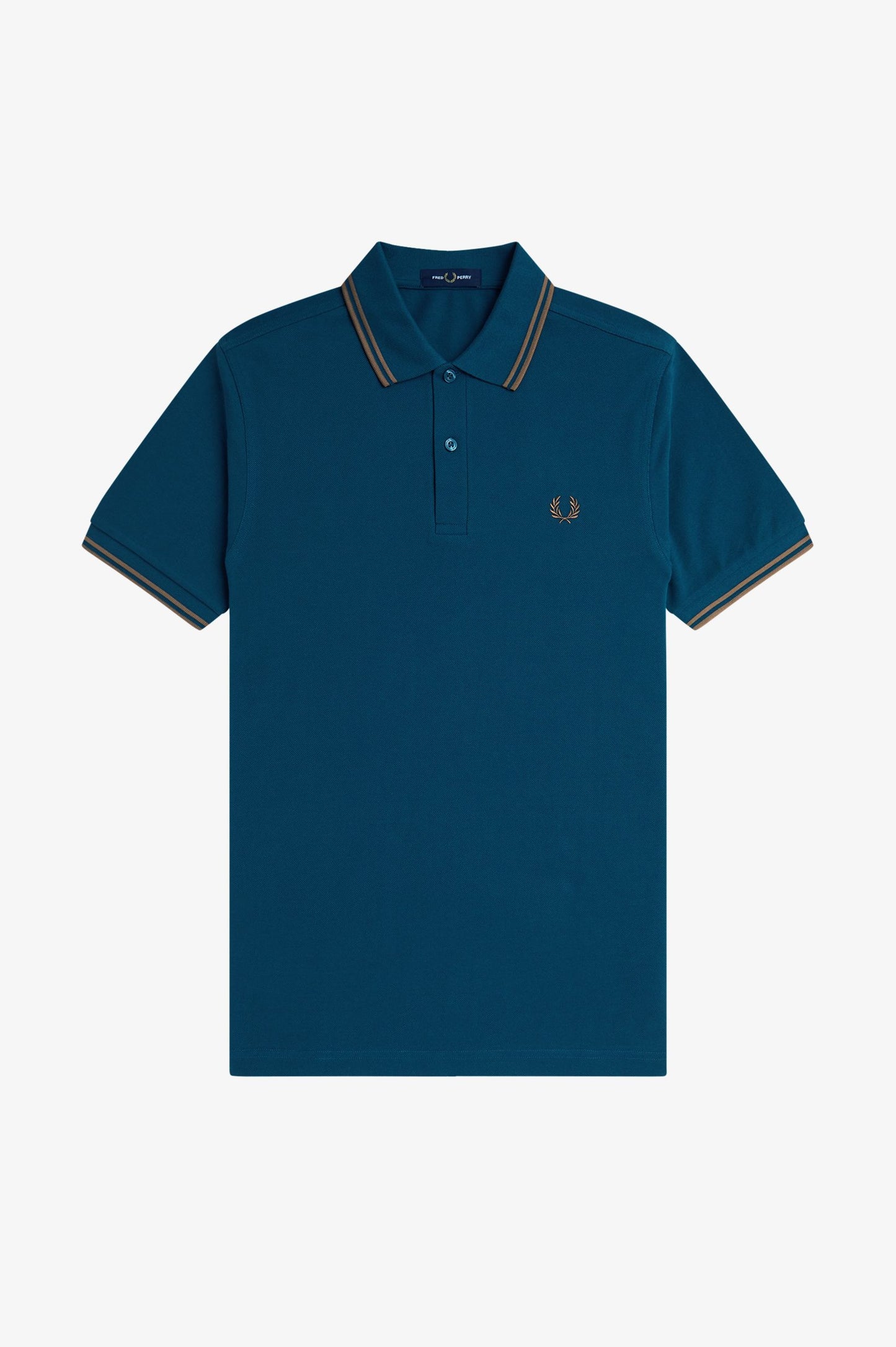 Fred Perry - TWIN TIPPED POLO SHIRT - Dark Petrol/Shaded Stone