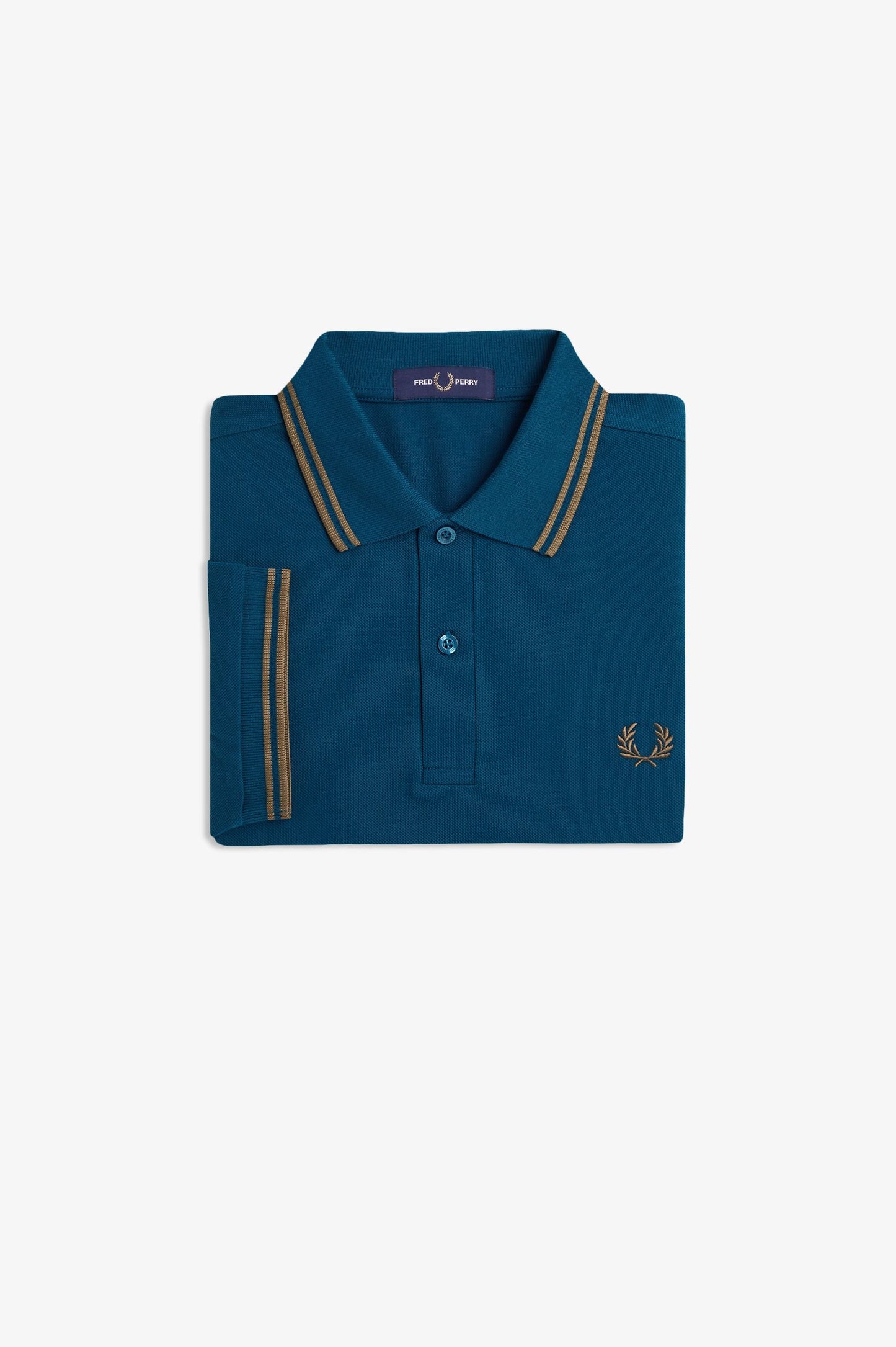 Fred Perry - TWIN TIPPED POLO SHIRT - Dark Petrol/Shaded Stone