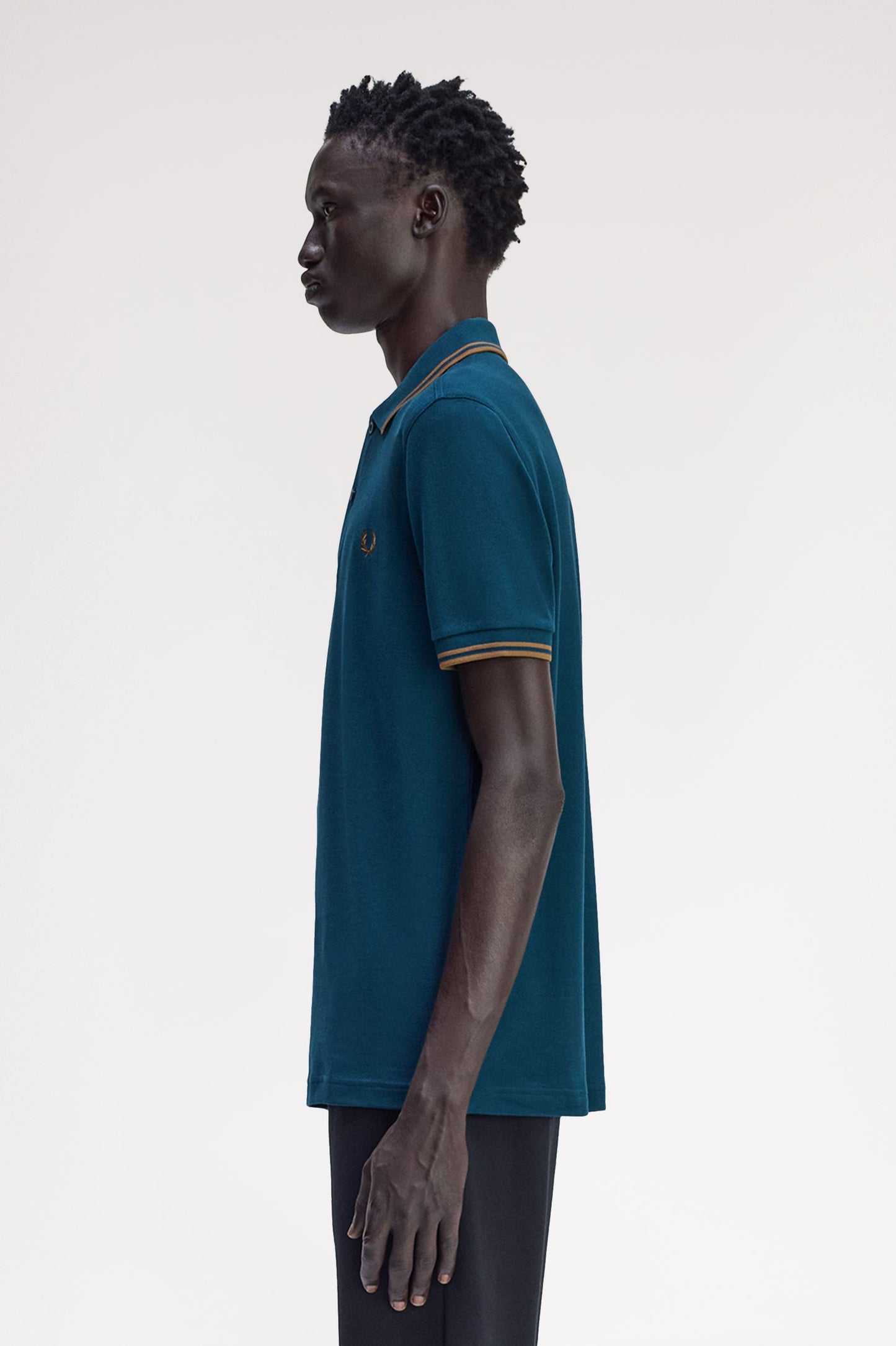 Fred Perry - TWIN TIPPED POLO SHIRT - Dark Petrol/Shaded Stone