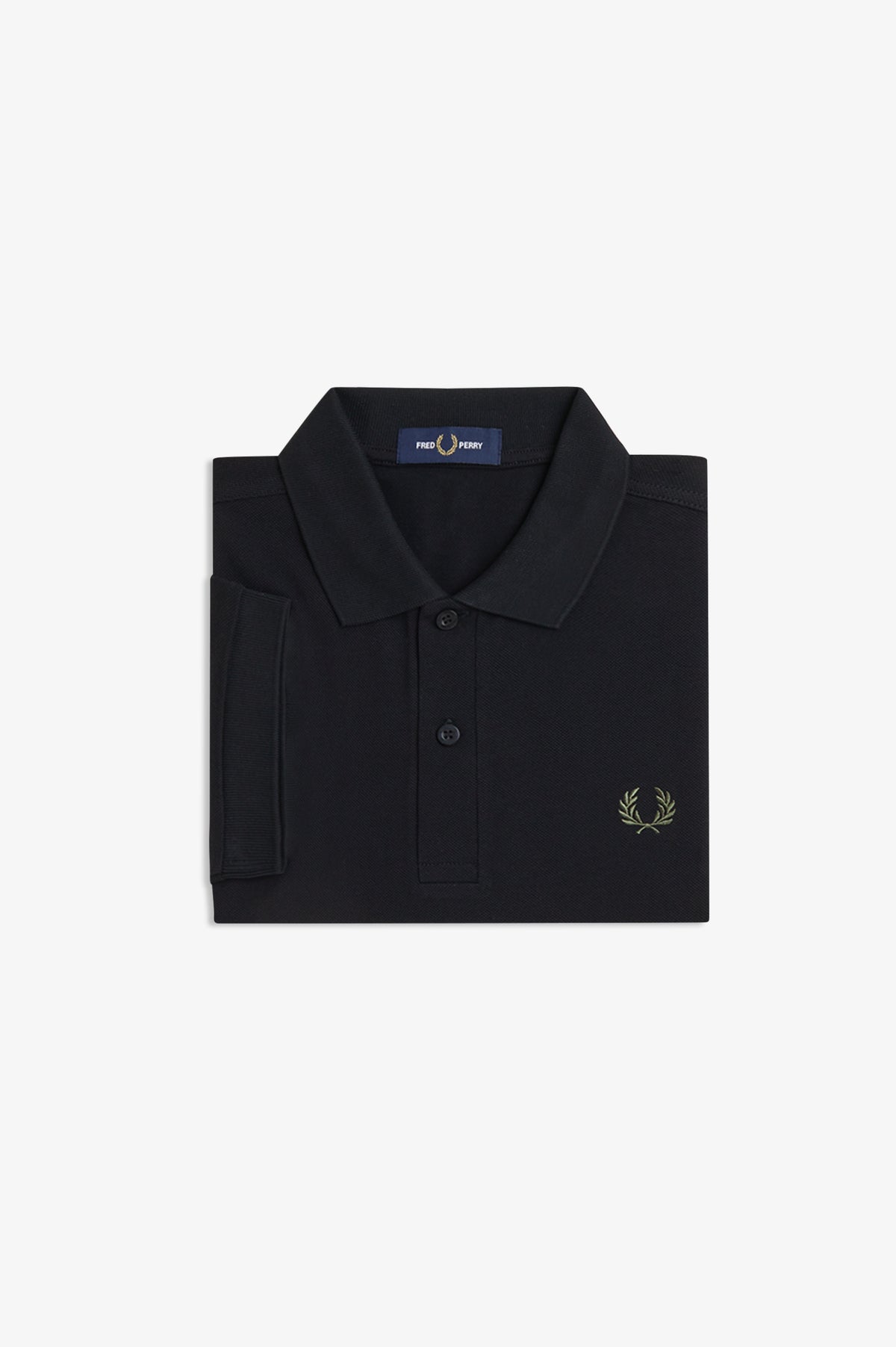 Fred Perry - THE FRED PERRY SHIRT - Black/Laurel Wreath Green