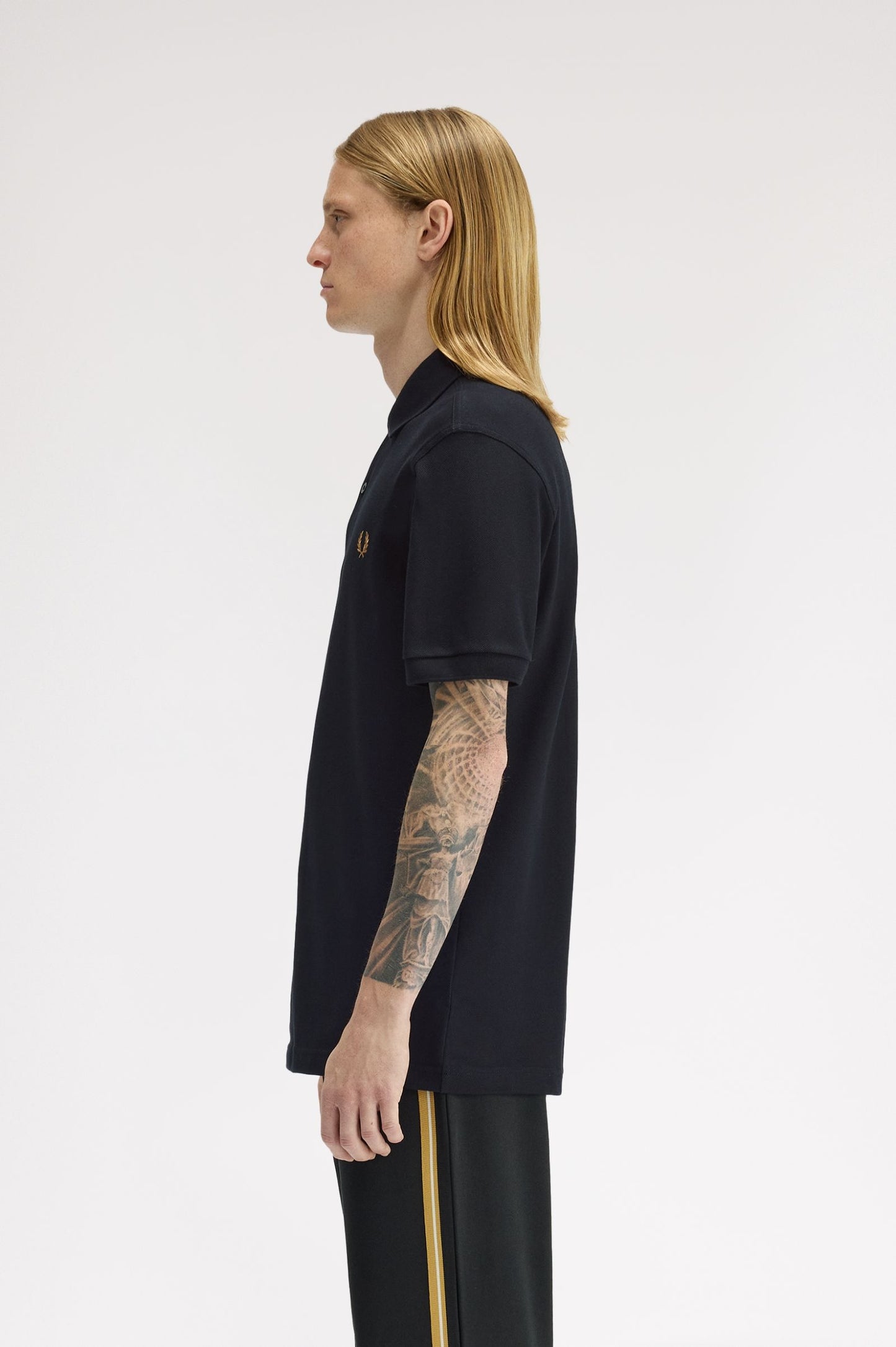 Fred Perry - PLAIN FRED PERRY SHIRT - Black/Dark Caramel