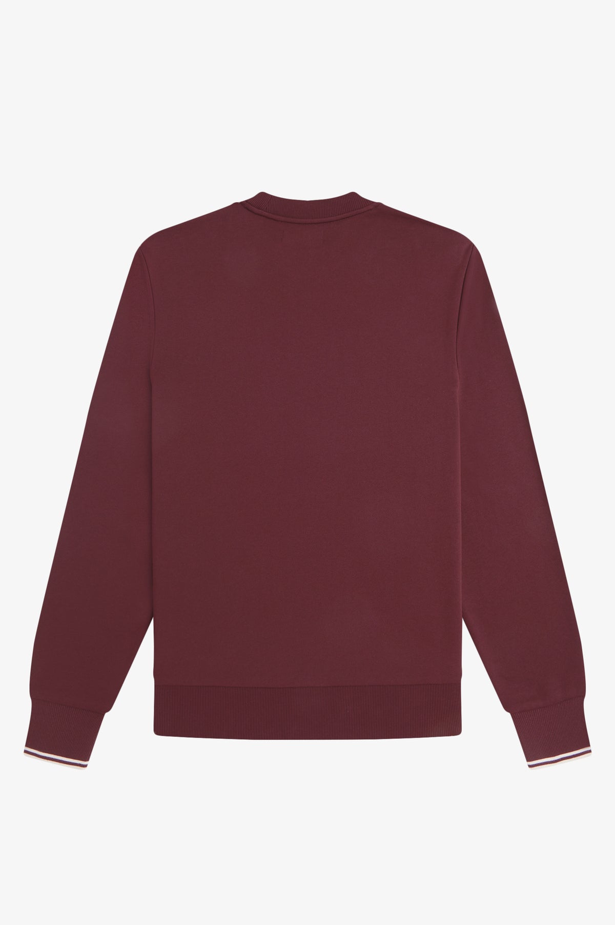 Fred Perry - CREW NECK SWEATSHIRT - Oxblood/Ecru
