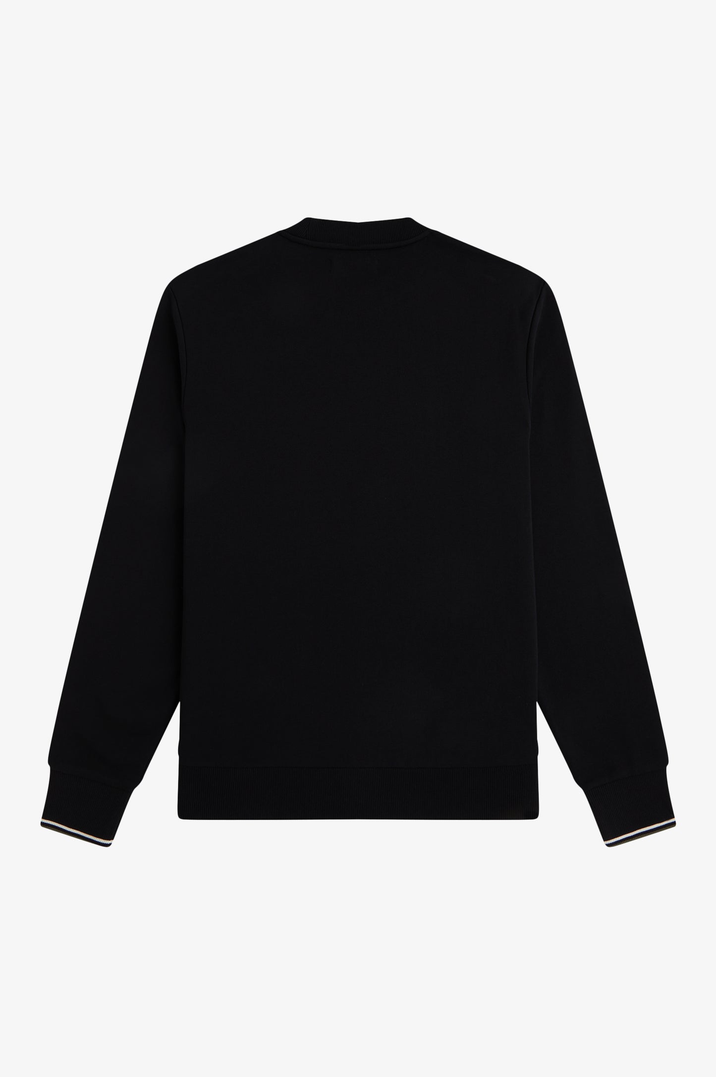Fred Perry - CREW NECK SWEATSHIRT - Black/Ecru/Laurel Wreath Green