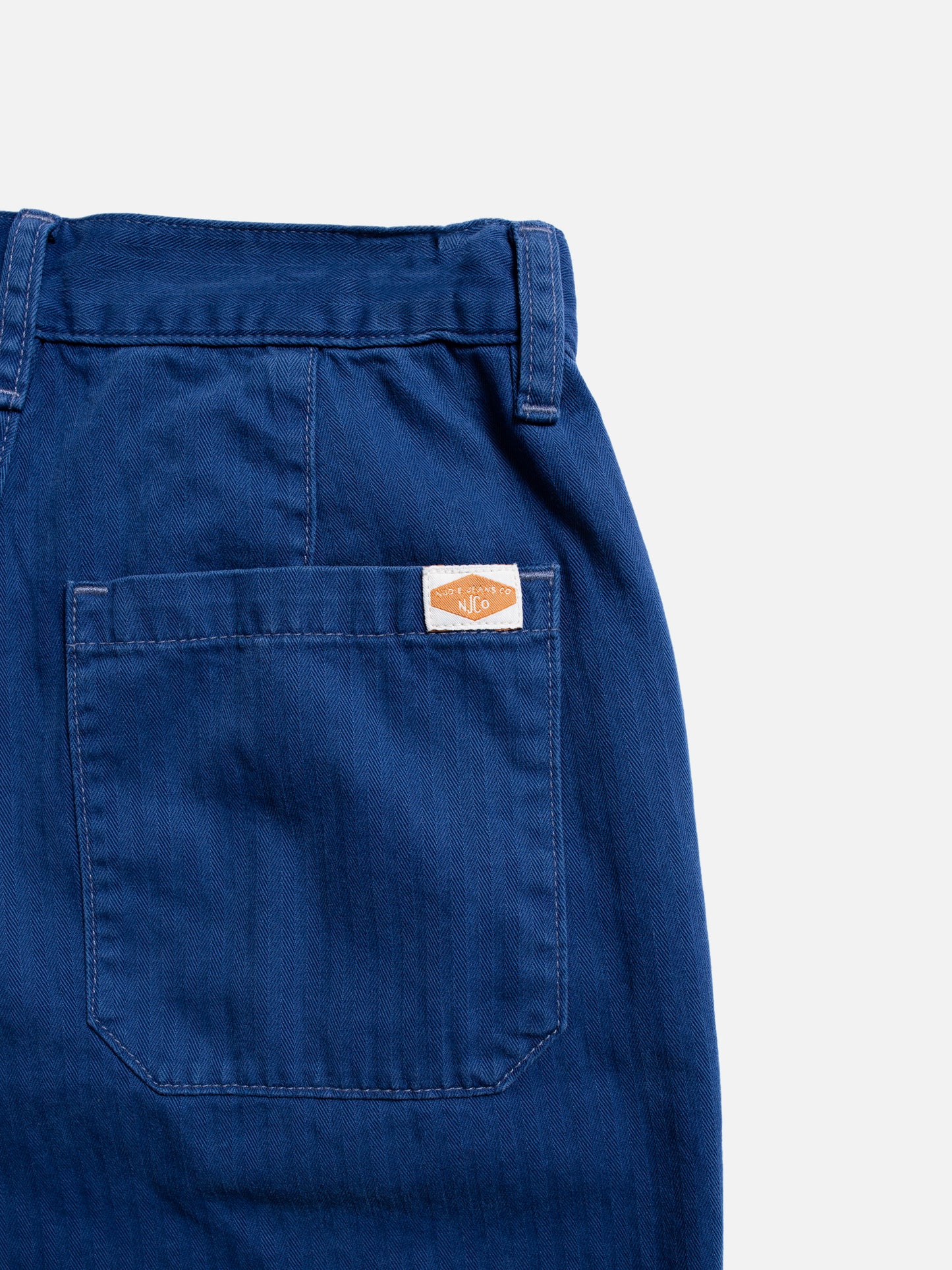 Wendy Herringbone Denim Pants Blue 114559B20-04