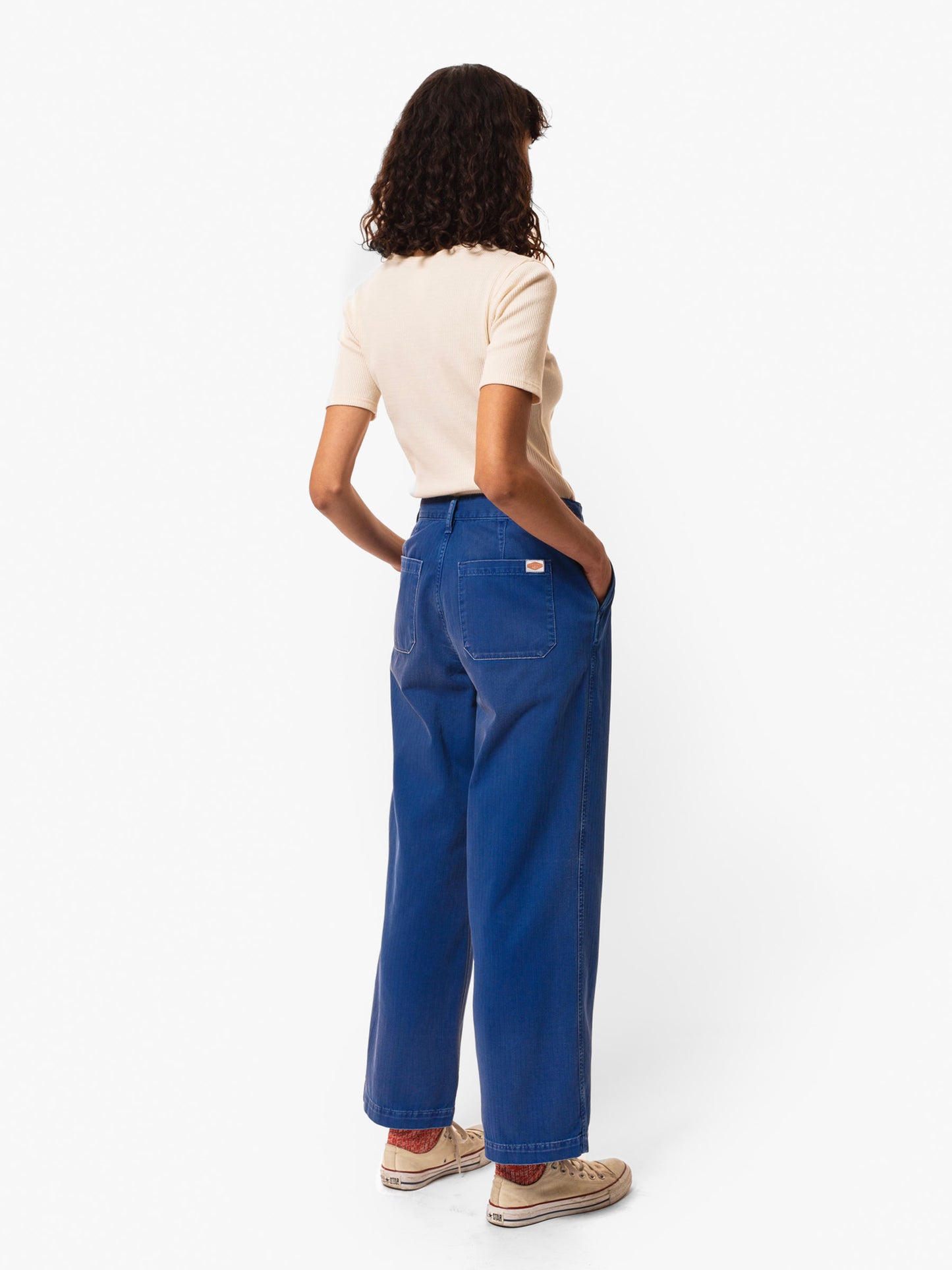 Wendy Herringbone Denim Pants Blue 114559B20-06