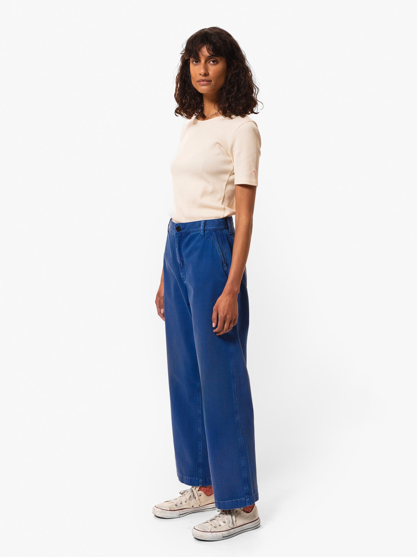 Wendy Herringbone Denim Pants Blue 114559B20-07