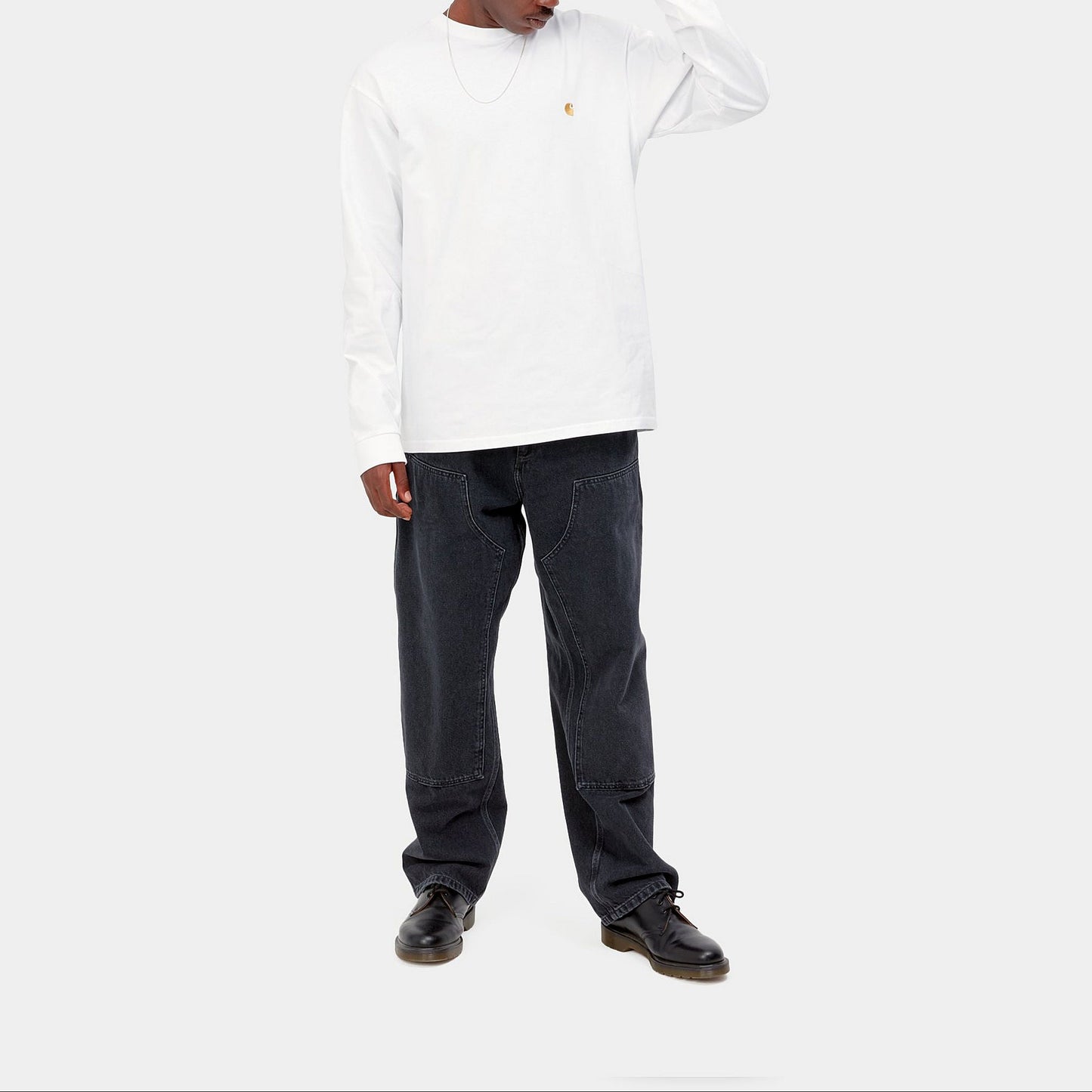 Carhartt WIP - L/S CHASE T-SHIRT - White/Gold
