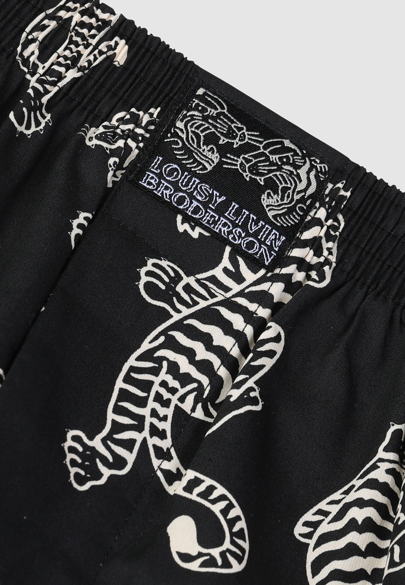 Lousy Livin - BRODERSON TIGER BOXER - Black