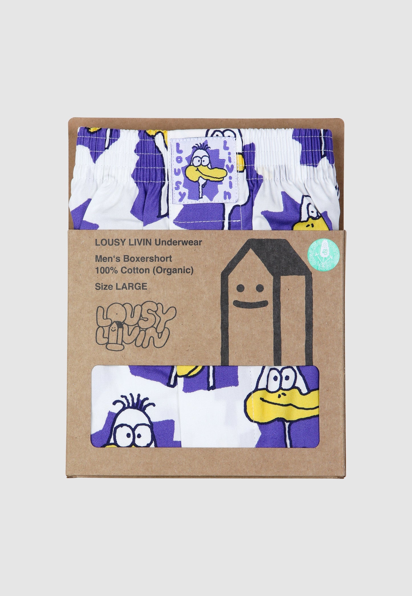 Lousy Livin - DUCKS BOXER - White