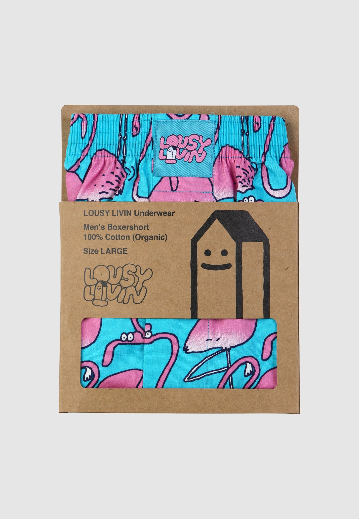 Lousy Livin - FLAMINGOS BOXER - Scuba blue