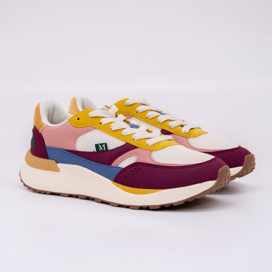 mmoustache - anaelle -vegan suede - mesh plum blush ecru
