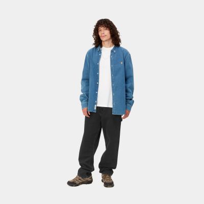Carhartt WIP - SINGLE KNEE PANT - Black (Stone Washed)