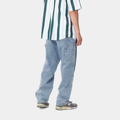 Carhartt WIP - SINGLE KNEE PANT - Blue (Stone Bleached)