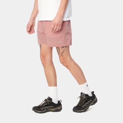 Carhartt WIP - TOBES SWIM TRUNKS - Glassy Pink/White